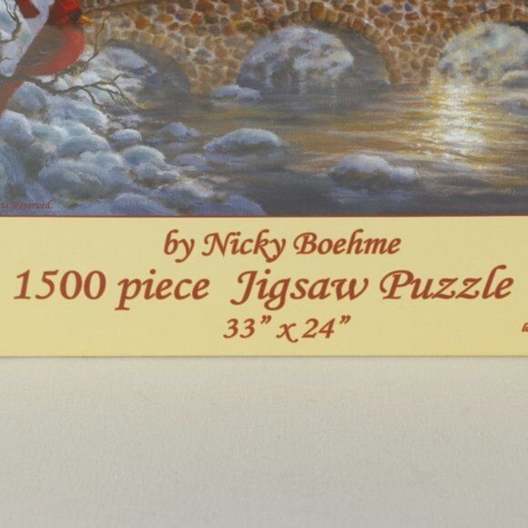 SunsOut Winter Sunset by Nicky Boehme 1500 Piece Jigsaw Puzzle NIB - Picture 3 of 5